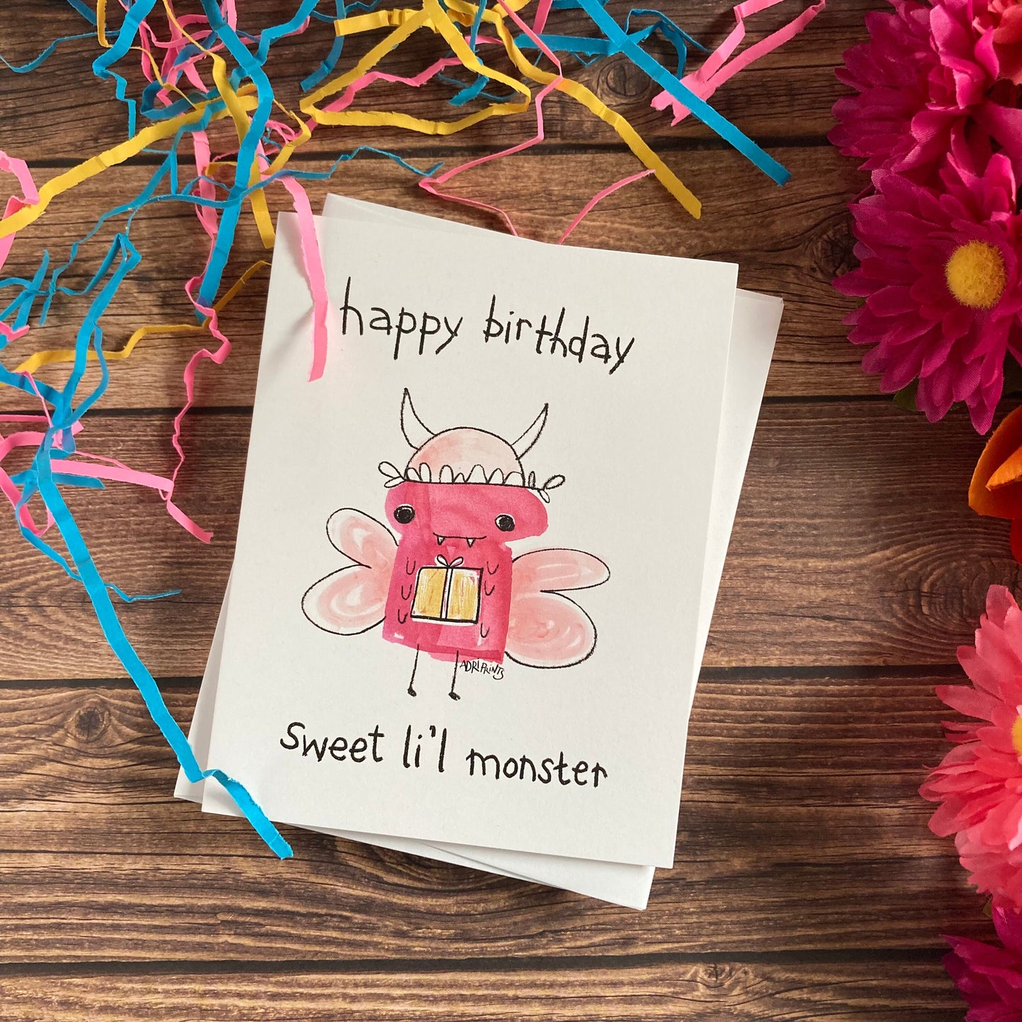 BIRTHDAY - Sweet Monster Bug birthday card - featuring art by Adriana Bergstrom