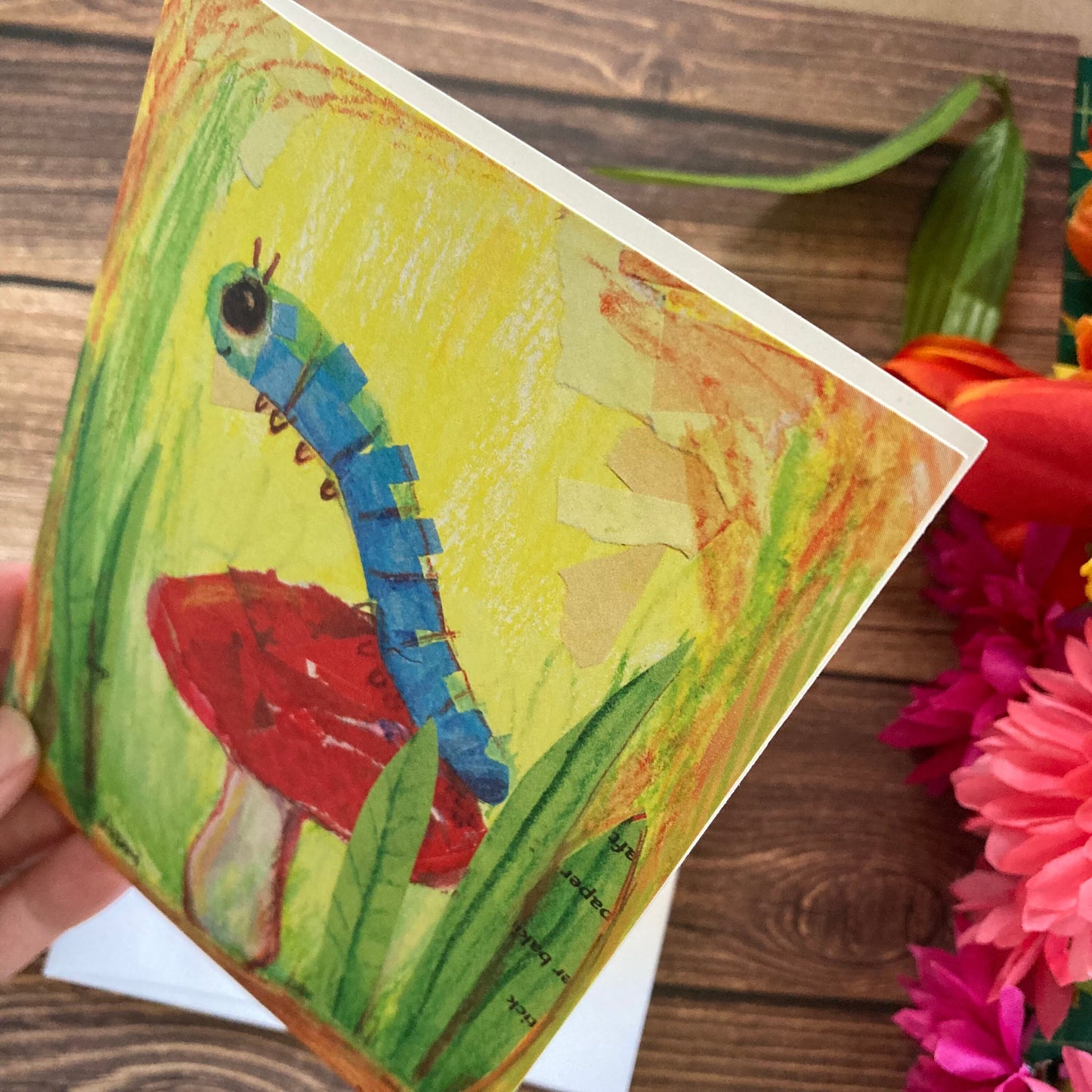 EVERYDAY - Blue Caterpillar - Notecard featuring Art by Adriana Bergstrom