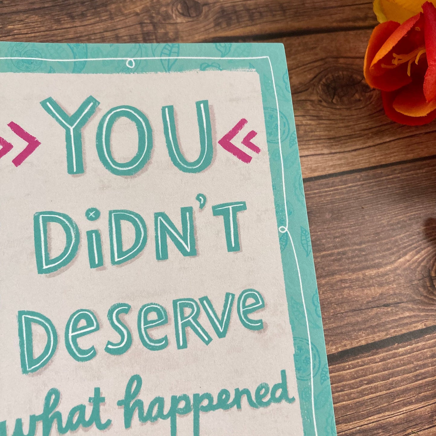 SYMPATHY - You Did Not Deserve - condolence, apology, sympathy, loss, illness, pain, Eco-Friendly Notecards by Adriana Bergstrom