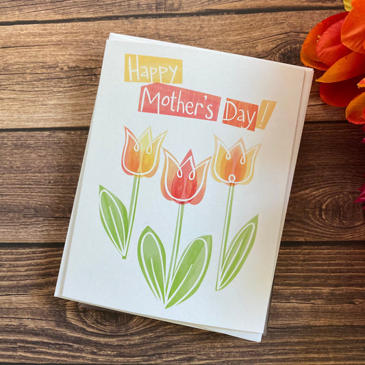 MOTHER - Happy Mother's Day! - Simply beautiful, minimalist Eco-Friendly Notecards by Adriana Bergstrom (Adriprints)
