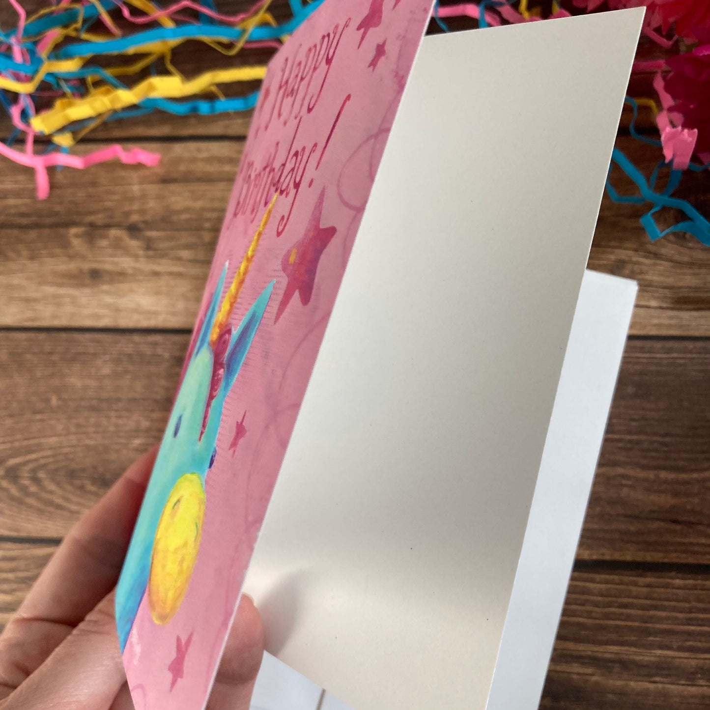 BIRTHDAY - Unicorn Fancy Happy Birthday card - featuring art by Adriana Bergstrom