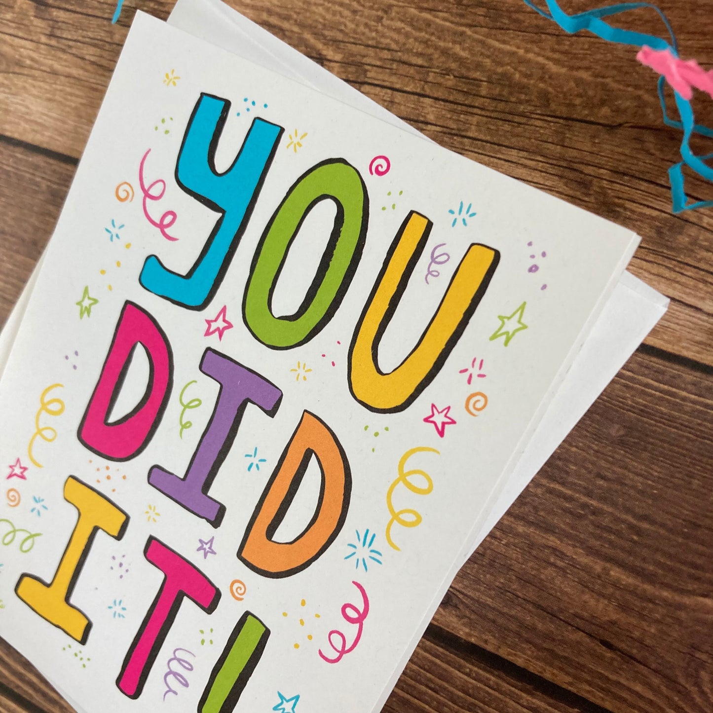EVERYDAY - You Did It! Notecard - Happy Graduation, Congratulations, Accomplishment Notecard featuring Lettering by Adriana Bergstrom