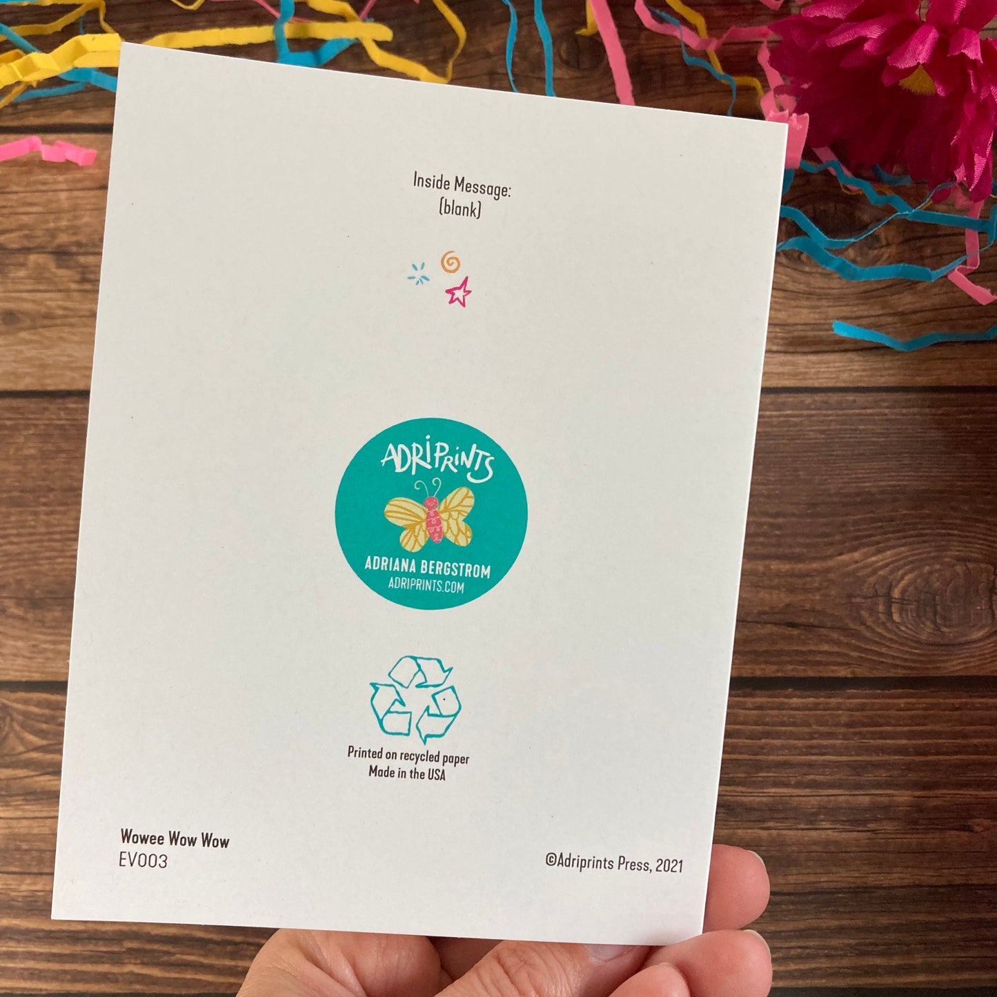 EVERYDAY - Wowee Wow Wow! - Notecard Well done, Celebrate, Nicely Done Accomplishments featuring Lettering by Adriana Bergstrom