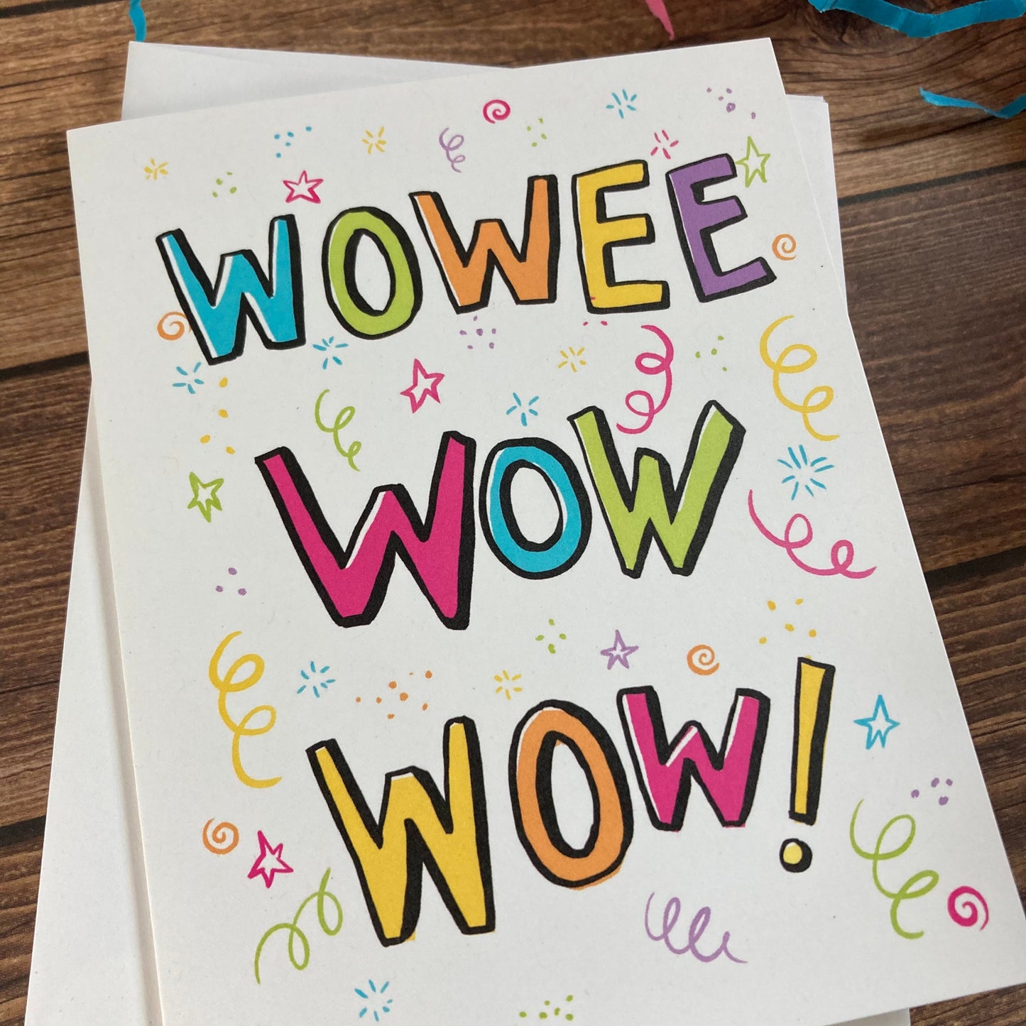EVERYDAY - Wowee Wow Wow! - Notecard Well done, Celebrate, Nicely Done Accomplishments featuring Lettering by Adriana Bergstrom