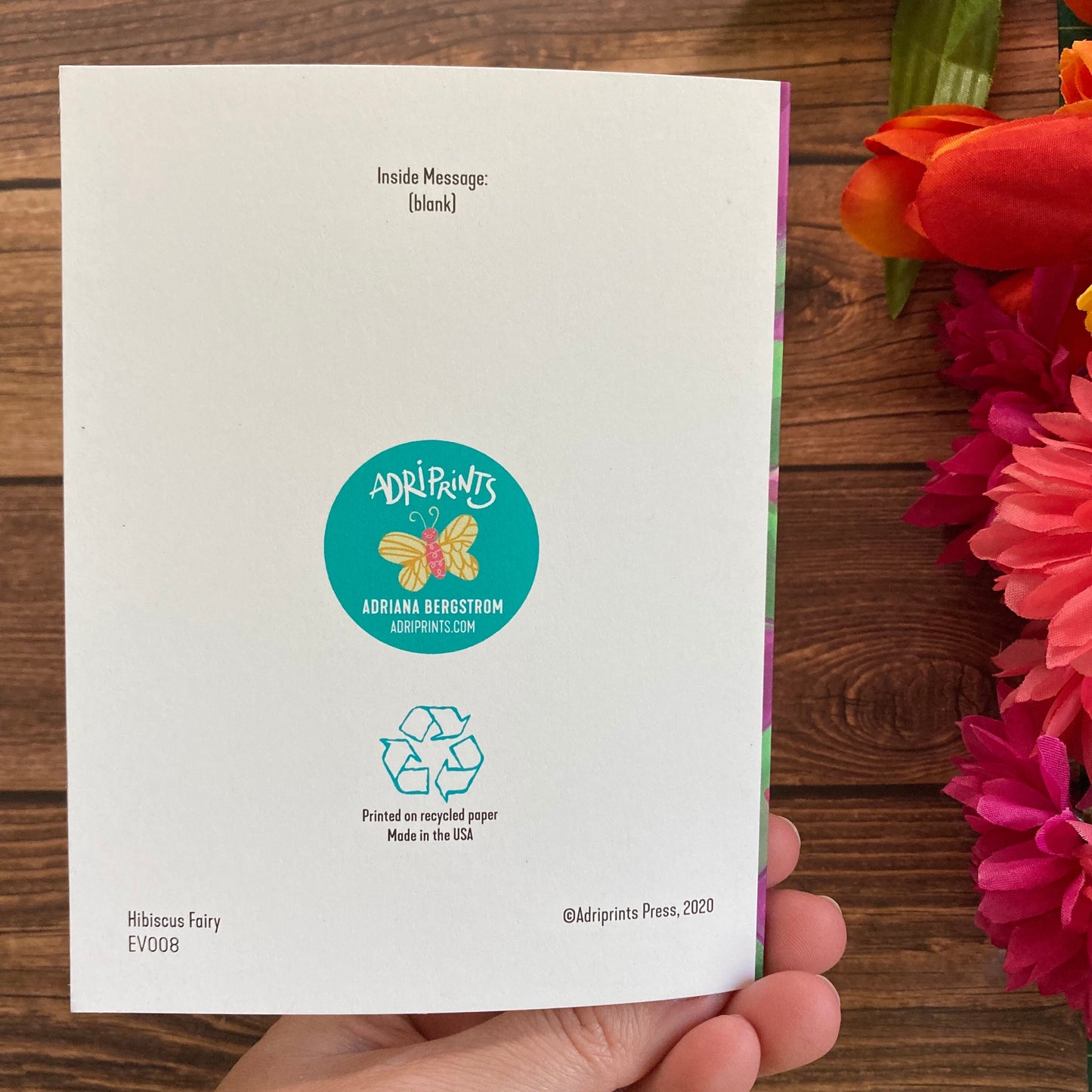 EVERYDAY - Hummingbird Flower Fairy - Greeting Card for Friends, Family, art by Adriana Bergstrom (Adriprints)