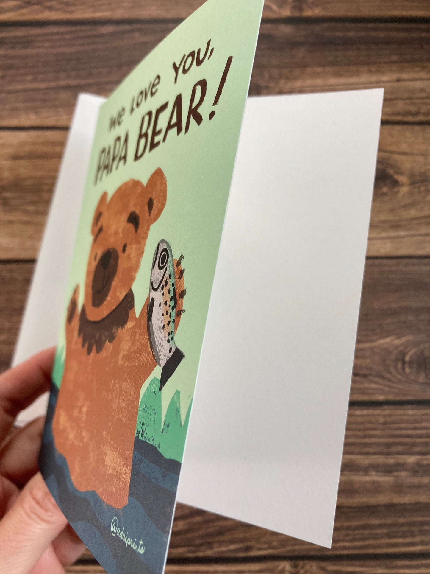FATHER - Papa Bear - punny, cute Father's Day card for any dad