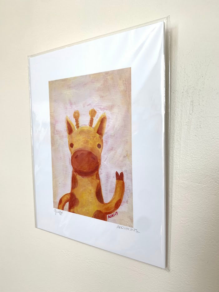 ART PRINT - Giraffe print featuring art by Adriana Bergstrom (Adriprints)