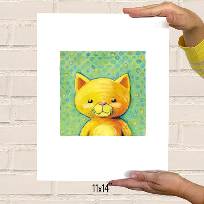 ART PRINT - Orange Tabby Cat print featuring artwork by Adriana Bergstrom