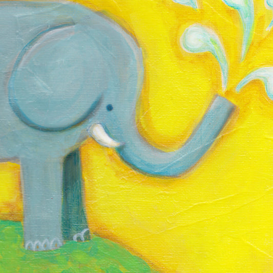 ART PRINT - Elephant Splash printed artwork by Adriana Bergstrom (Adriprints)