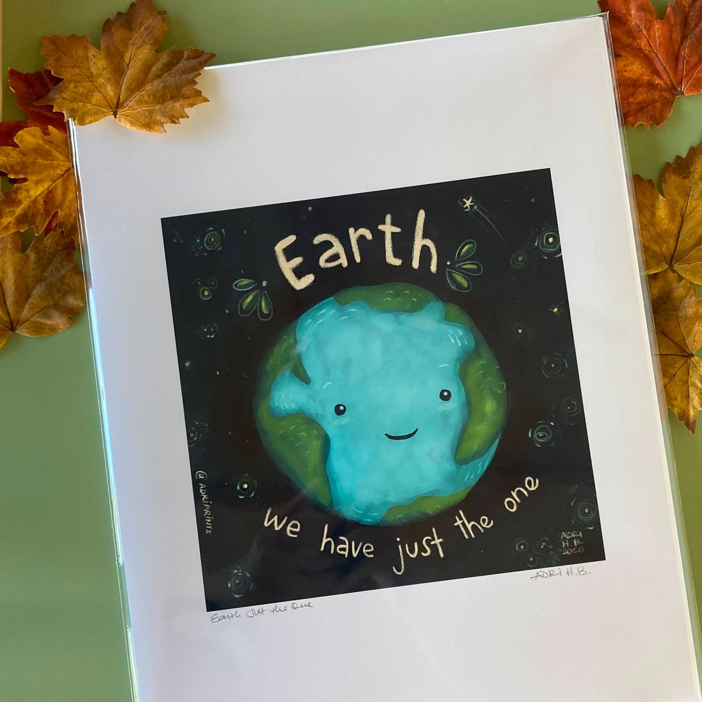 Earth just the one art print in multiple sizes