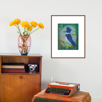 ART PRINT - Kingfisher, art print in various sizes featuring art by Adriana Bergstrom (Adriprints)