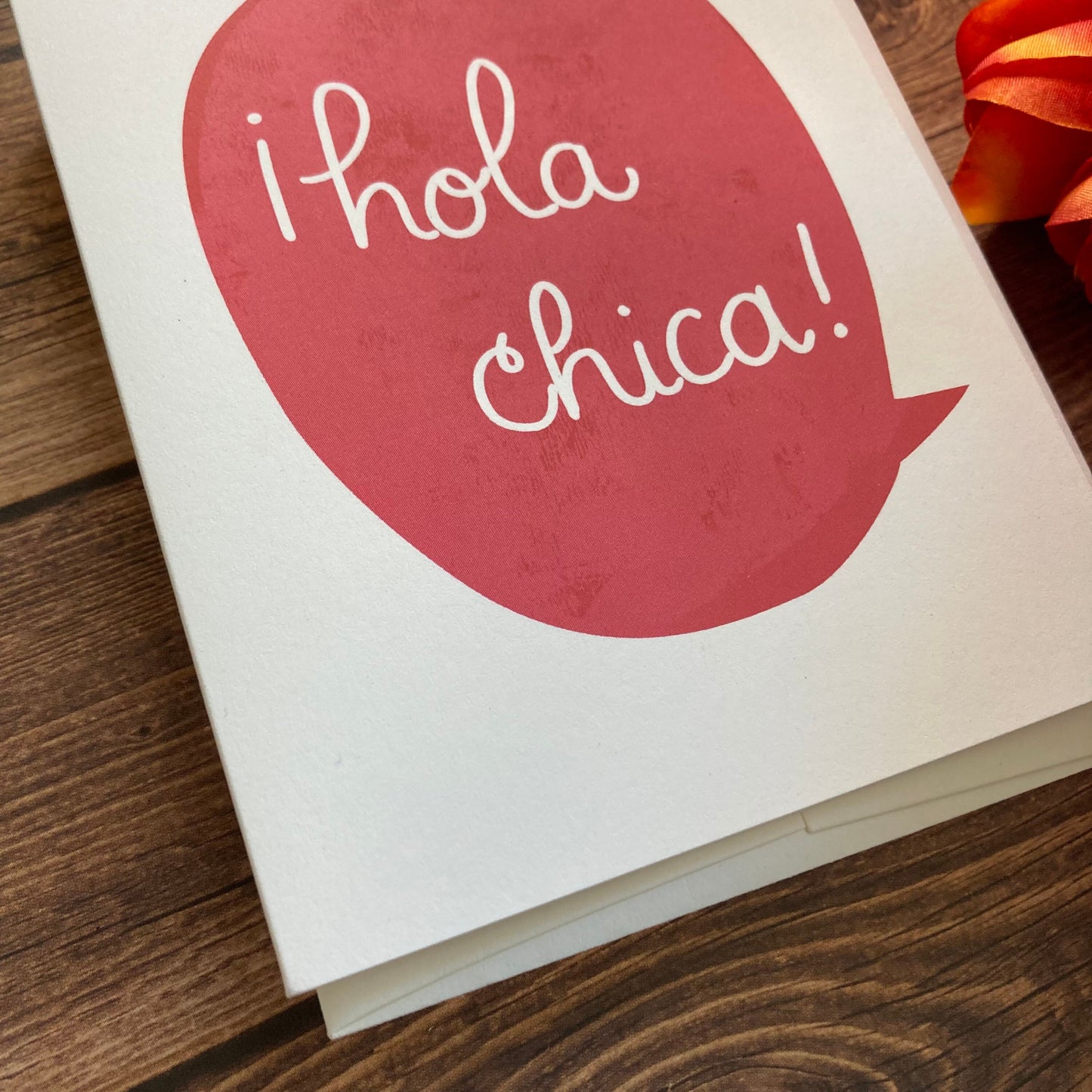 EVERYDAY - Hola Chica - Notecard featuring Lettering by Adriana Hernandez Bergstrom
