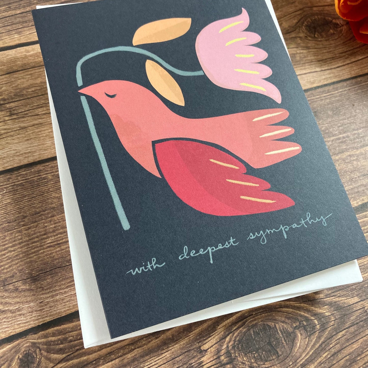 SYMPATHY - With Deepest Sympathy Dove - grief, loss, mourning card, Eco-Friendly Notecards by Adriana Bergstrom (Adriprints)