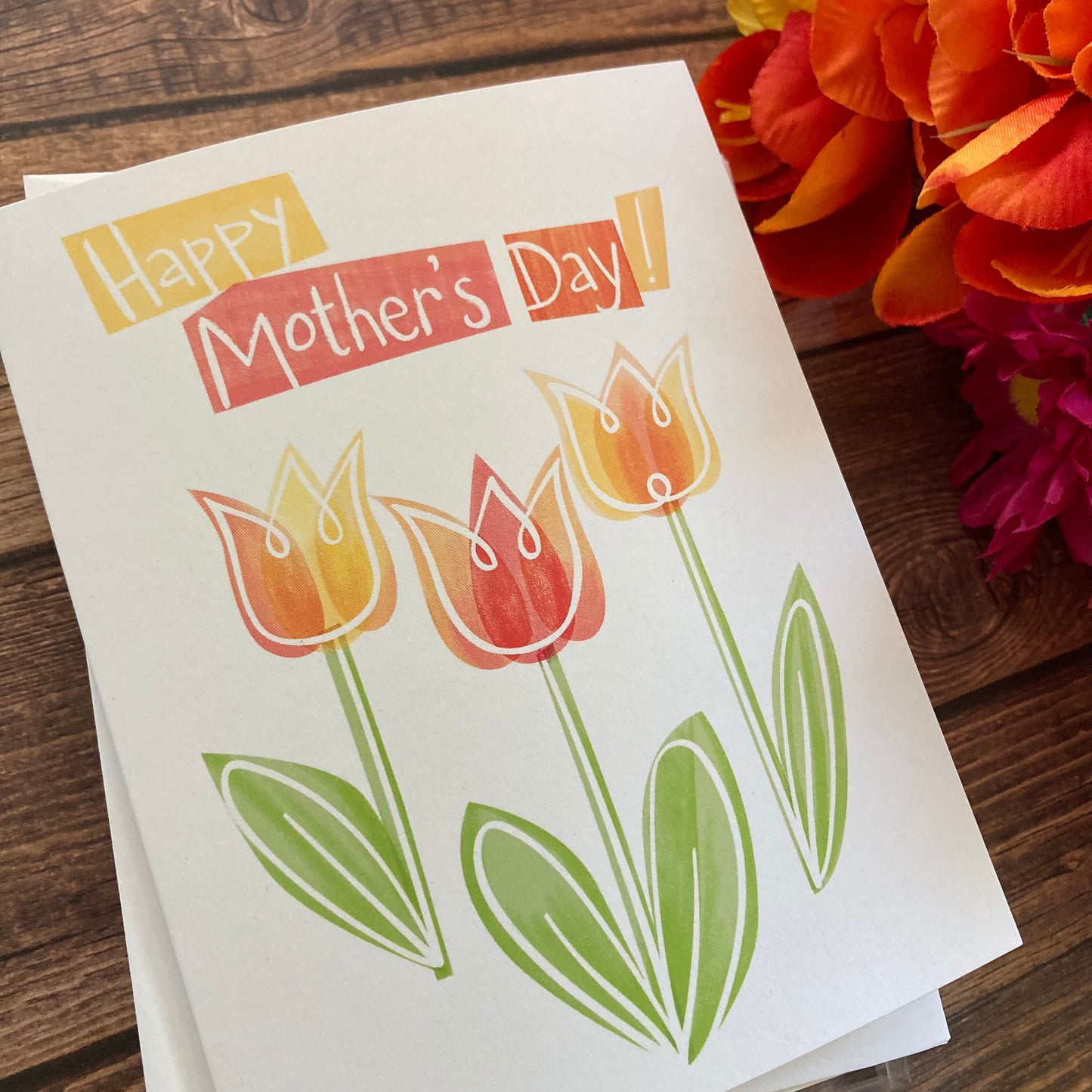 MOTHER - Happy Mother's Day! - Simply beautiful, minimalist Eco-Friendly Notecards by Adriana Bergstrom (Adriprints)