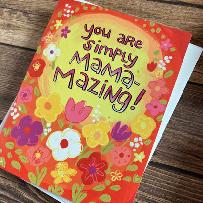 LOVE - MAMA-mazing! Mother's Card - Greeting Card for Mom, Sister, Grandma, Friends, art by Adriana Bergstrom (Adriprints)