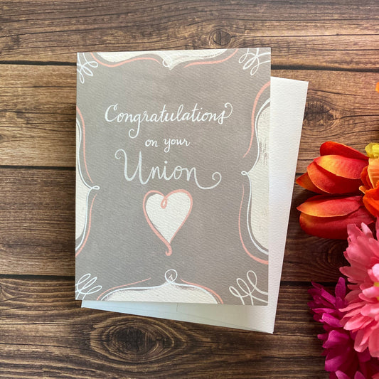 WEDDING - Your Union - Congratulations, Wedding Unity, Eco-Friendly Notecards by Adriana Bergstrom (Adriprints)