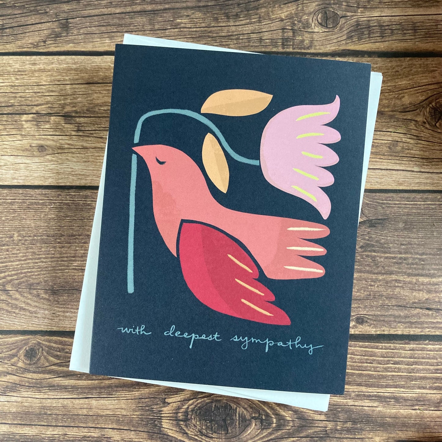 SYMPATHY - With Deepest Sympathy Dove - grief, loss, mourning card, Eco-Friendly Notecards by Adriana Bergstrom (Adriprints)