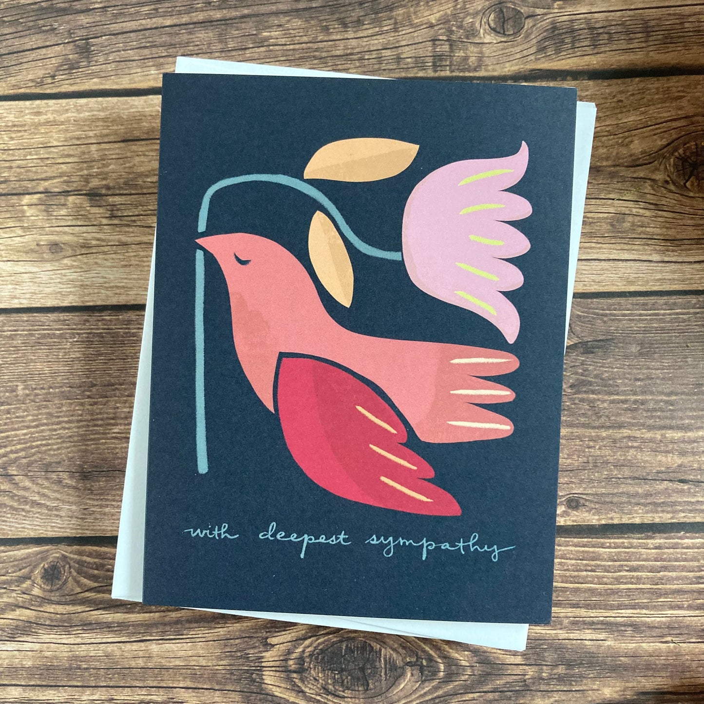 SYMPATHY - With Deepest Sympathy Dove - grief, loss, mourning card, Eco-Friendly Notecards by Adriana Bergstrom (Adriprints)