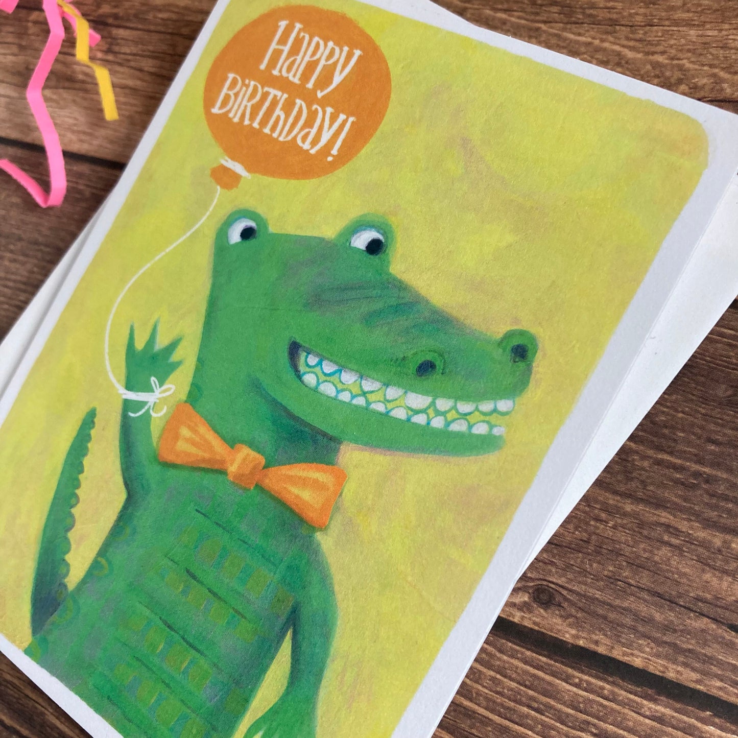 BIRTHDAY - Gator Crocodile Birthday Card, art by Adriana Bergstrom (Adriprints)